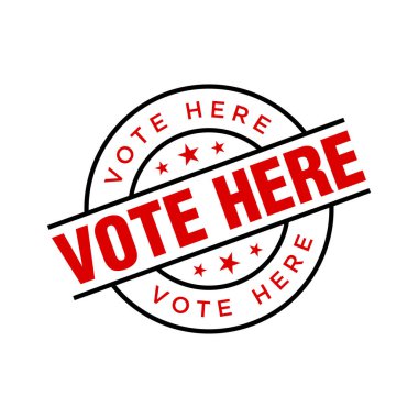 Burada Oy Harf Kauçuk Damga Şablonu Tasarımı