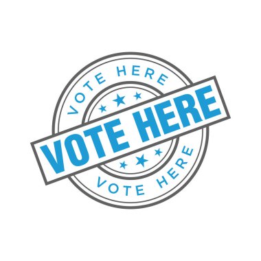 Burada Oy Harf Kauçuk Damga Şablonu Tasarımı