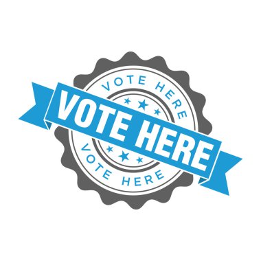 Burada Oy Harf Kauçuk Damga Şablonu Tasarımı