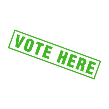 Burada Oy Harf Kauçuk Damga Şablonu Tasarımı