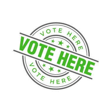 Burada Oy Harf Kauçuk Damga Şablonu Tasarımı