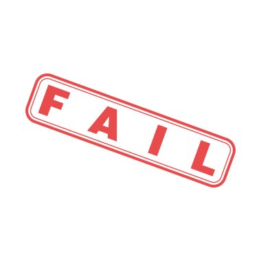 Başarısız Harf Kauçuk Damga Şablonu Tasarımı