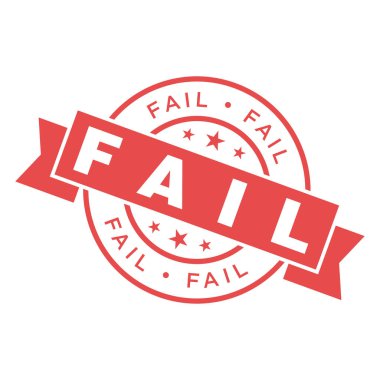 Başarısız Harf Kauçuk Damga Şablonu Tasarımı