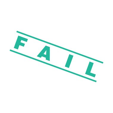 Başarısız Harf Kauçuk Damga Şablonu Tasarımı