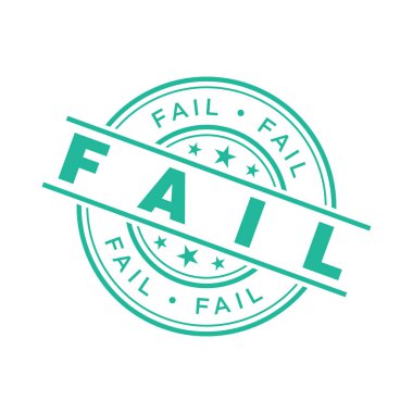 Başarısız Harf Kauçuk Damga Şablonu Tasarımı