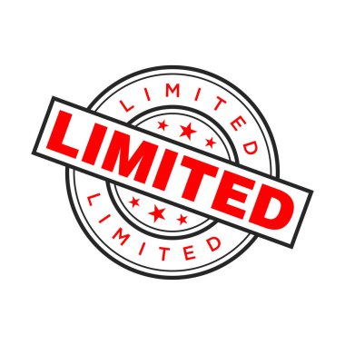 Sınırlı Harf Lastik Damga Vektörü Tasarım Şablonu