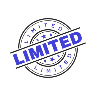 Sınırlı Harf Lastik Damga Vektörü Tasarım Şablonu