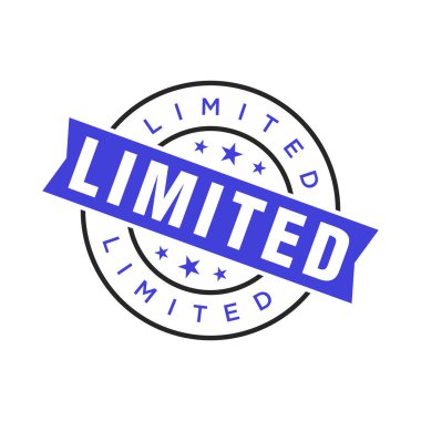 Sınırlı Harf Lastik Damga Vektörü Tasarım Şablonu