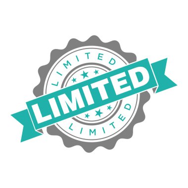 Sınırlı Harf Lastik Damga Vektörü Tasarım Şablonu