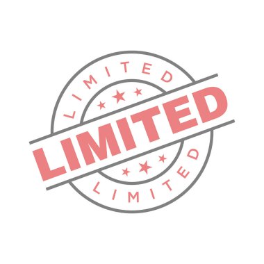 Sınırlı Harf Lastik Damga Vektörü Tasarım Şablonu