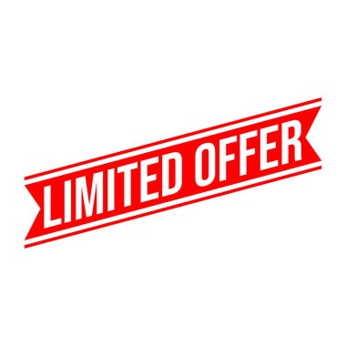 Sınırlı Teklif Harfi Kauçuk Damga Vektörü Tasarım Şablonu