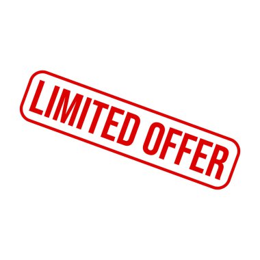 Sınırlı Teklif Harfi Kauçuk Damga Vektörü Tasarım Şablonu