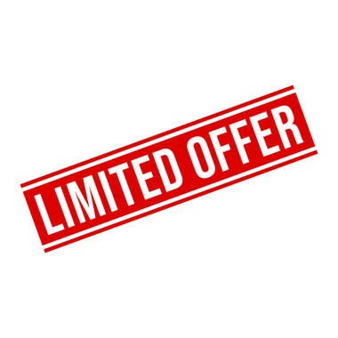 Sınırlı Teklif Harfi Kauçuk Damga Vektörü Tasarım Şablonu