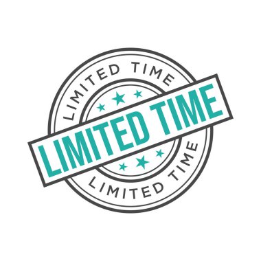 Sınırlı Zaman Harfi Kauçuk Damga Vektörü Tasarım Şablonu
