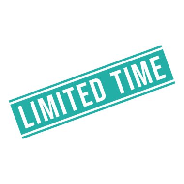 Sınırlı Zaman Harfi Kauçuk Damga Vektörü Tasarım Şablonu