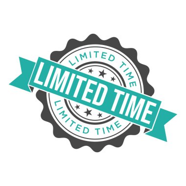 Sınırlı Zaman Harfi Kauçuk Damga Vektörü Tasarım Şablonu