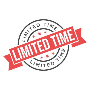 Sınırlı Zaman Harfi Kauçuk Damga Vektörü Tasarım Şablonu