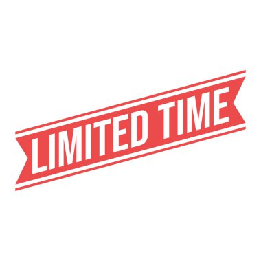 Sınırlı Zaman Harfi Kauçuk Damga Vektörü Tasarım Şablonu