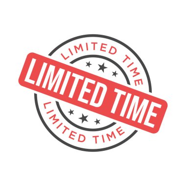 Sınırlı Zaman Harfi Kauçuk Damga Vektörü Tasarım Şablonu