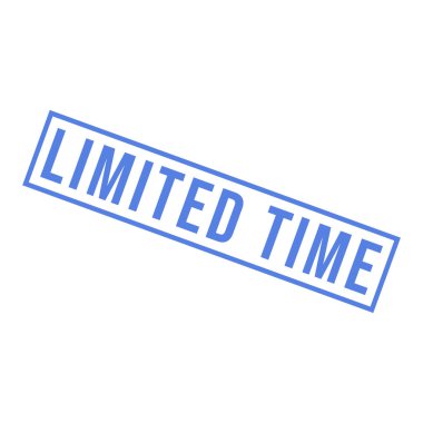 Sınırlı Zaman Harfi Kauçuk Damga Vektörü Tasarım Şablonu