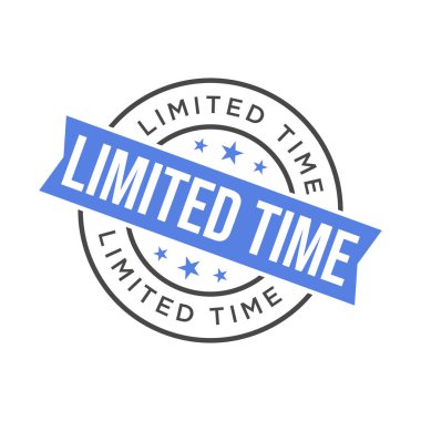 Sınırlı Zaman Harfi Kauçuk Damga Vektörü Tasarım Şablonu