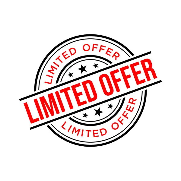 Sınırlı Teklif Harfi Kauçuk Damga Vektörü Tasarım Şablonu