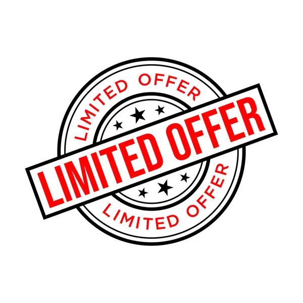 Sınırlı Teklif Harfi Kauçuk Damga Vektörü Tasarım Şablonu