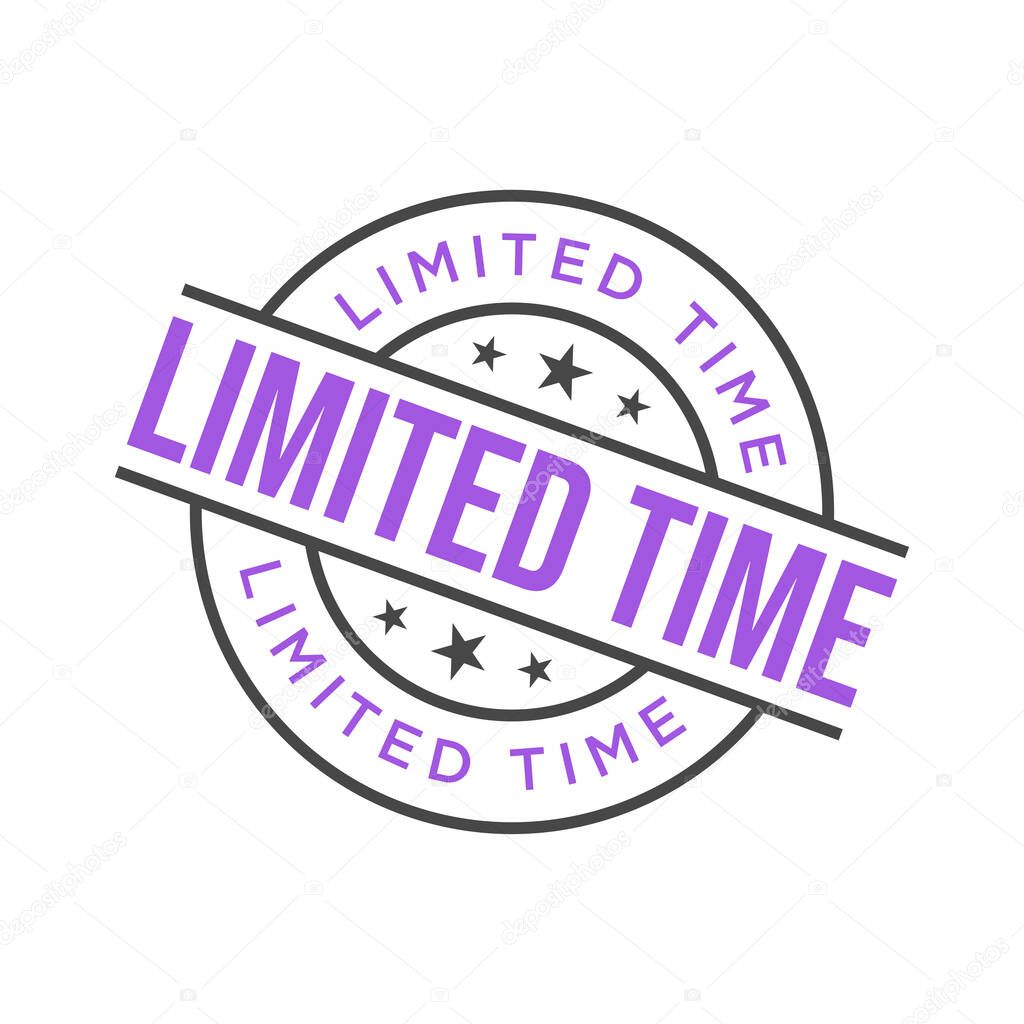 Limited Time Letter Rubber Stamp Vector Design Template