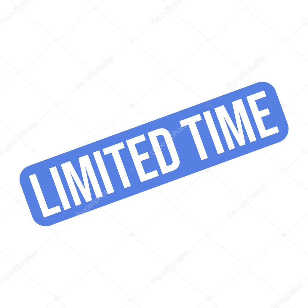 Limited Time Letter Rubber Stamp Vector Design Template
