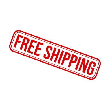 Ücretsiz Nakliye Harfi Lastik Damga Vektörü Tasarım Şablonu