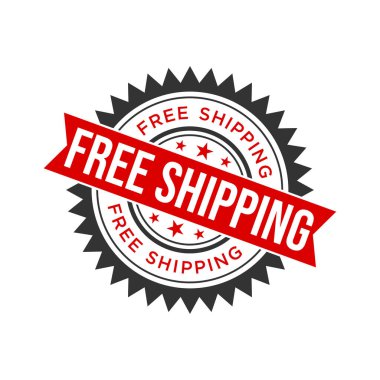 Ücretsiz Nakliye Harfi Lastik Damga Vektörü Tasarım Şablonu