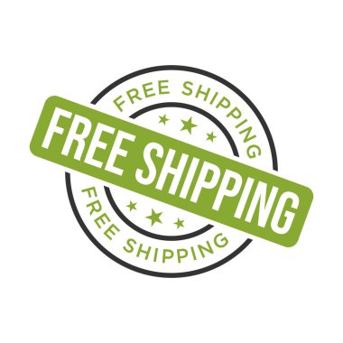 Ücretsiz Nakliye Harfi Lastik Damga Vektörü Tasarım Şablonu