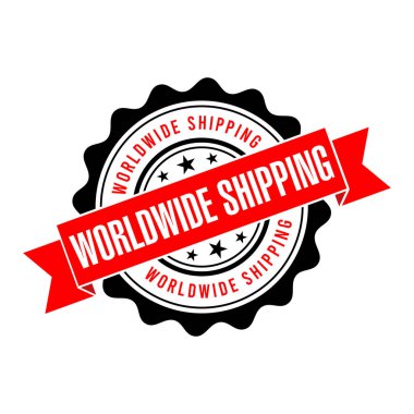 Dünya çapında Nakliye Harfi Lastik Damga Vektörü Tasarım Şablonu