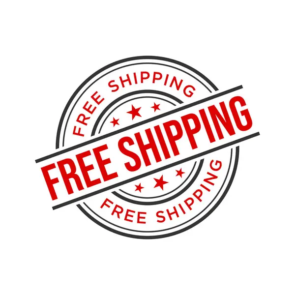 Ücretsiz Nakliye Harfi Lastik Damga Vektörü Tasarım Şablonu