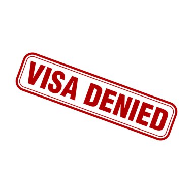 Visa Reddedilmiş Harf Plastik Damga Vektör Tasarım Şablonu
