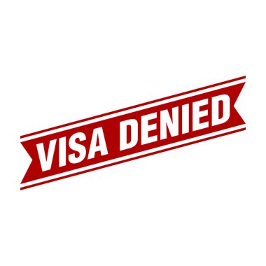Visa Reddedilmiş Harf Plastik Damga Vektör Tasarım Şablonu