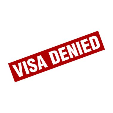 Visa Reddedilmiş Harf Plastik Damga Vektör Tasarım Şablonu