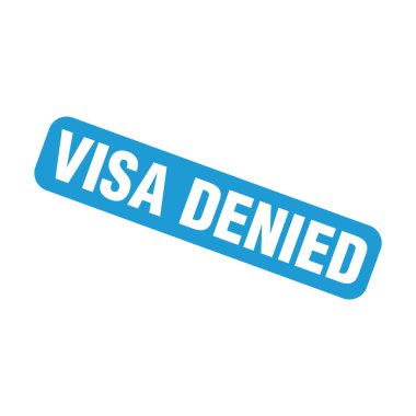 Visa Reddedilmiş Harf Plastik Damga Vektör Tasarım Şablonu