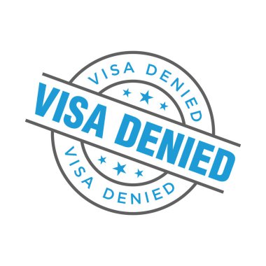 Visa Reddedilmiş Harf Plastik Damga Vektör Tasarım Şablonu