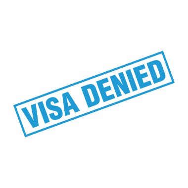 Visa Reddedilmiş Harf Plastik Damga Vektör Tasarım Şablonu