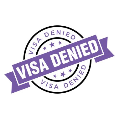 Visa Reddedilmiş Harf Plastik Damga Vektör Tasarım Şablonu