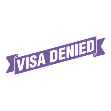 Visa Reddedilmiş Harf Plastik Damga Vektör Tasarım Şablonu