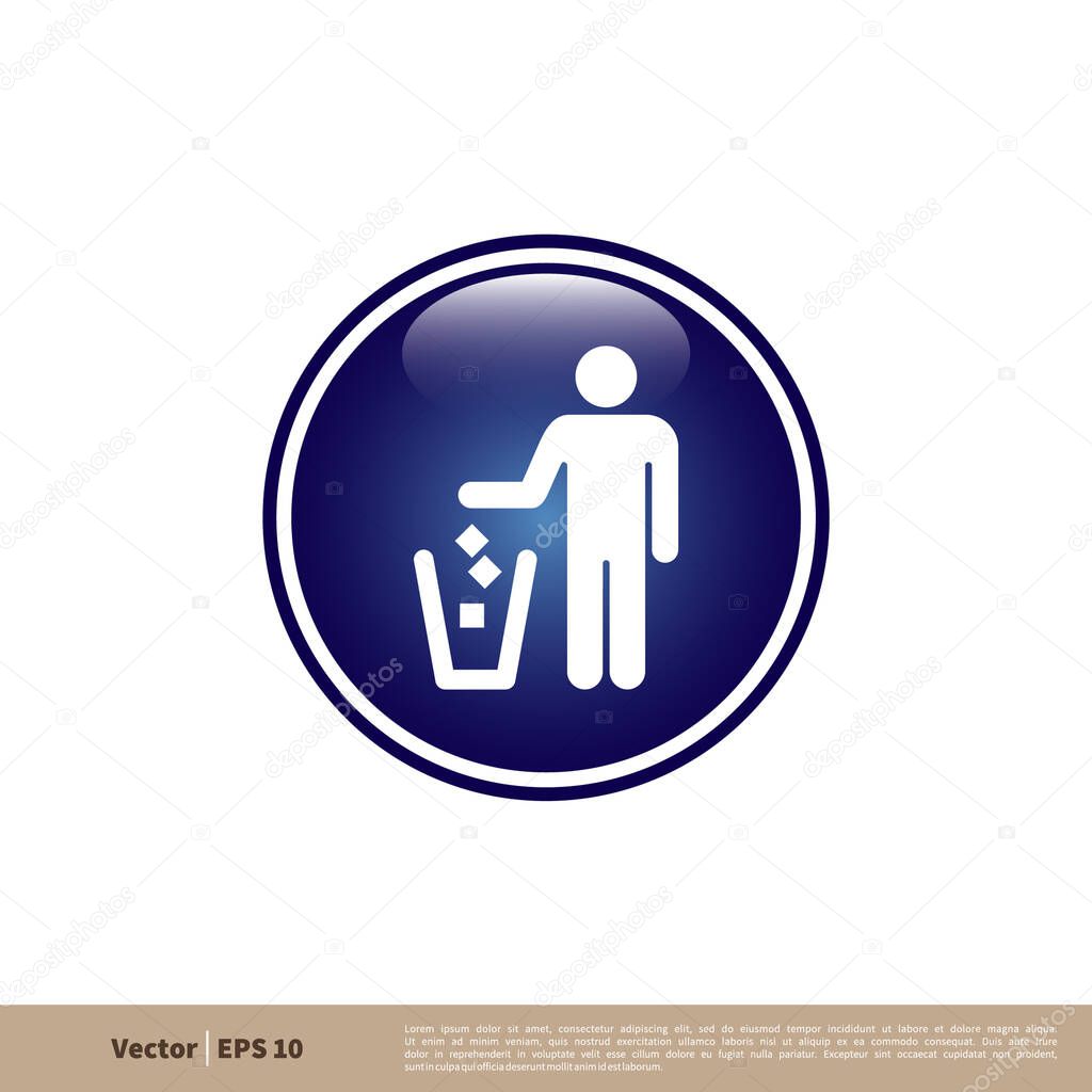 Keep Clean Signage Icon Vector Logo Template Illustration Design. Vector EPS 10.