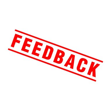 Geribildirim Harfi Lastik Damga Vektörü Tasarım Şablonu