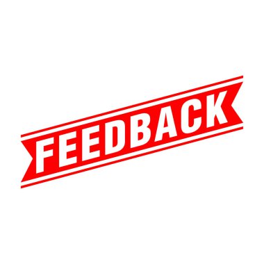 Geribildirim Harfi Lastik Damga Vektörü Tasarım Şablonu