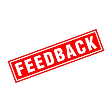 Geribildirim Harfi Lastik Damga Vektörü Tasarım Şablonu