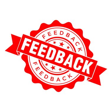 Geribildirim Harfi Lastik Damga Vektörü Tasarım Şablonu