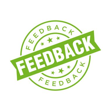 Geribildirim Harfi Lastik Damga Vektörü Tasarım Şablonu