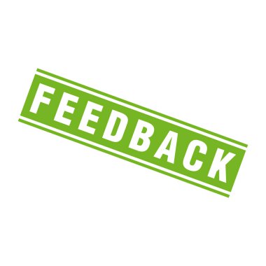 Geribildirim Harfi Lastik Damga Vektörü Tasarım Şablonu