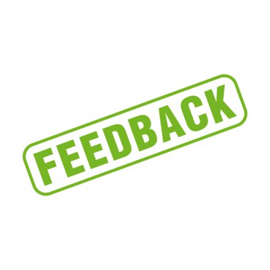 Geribildirim Harfi Lastik Damga Vektörü Tasarım Şablonu